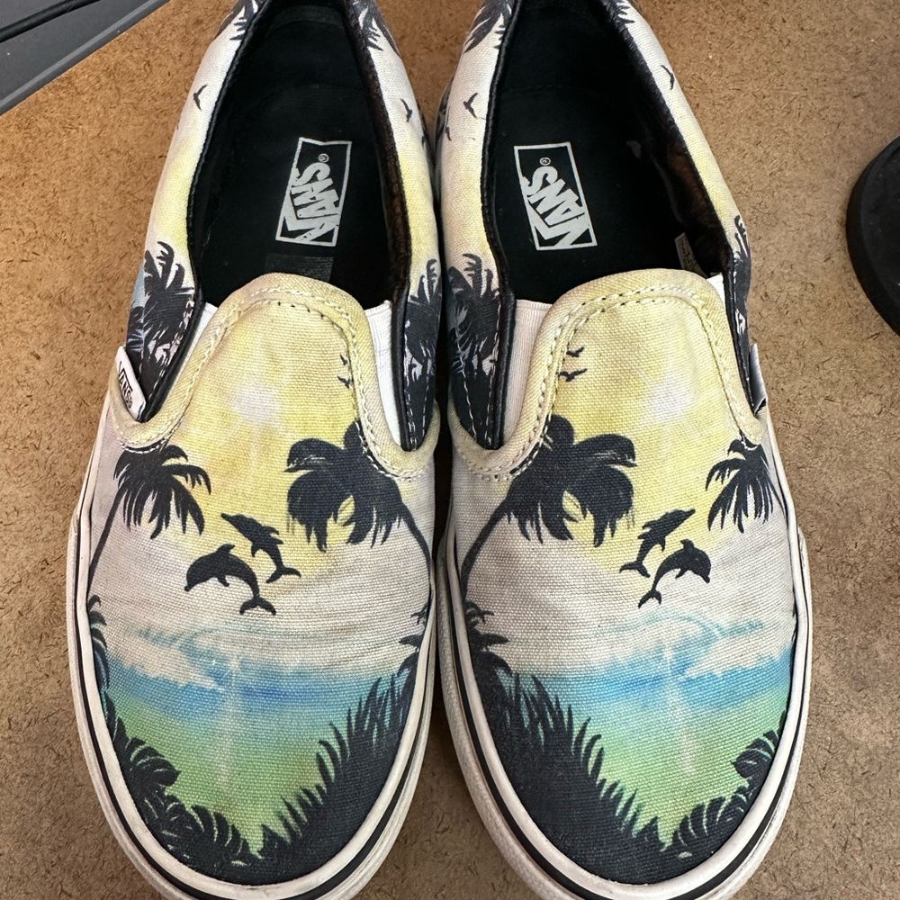 Vans Kids Dolphin Print Shoes - Gray